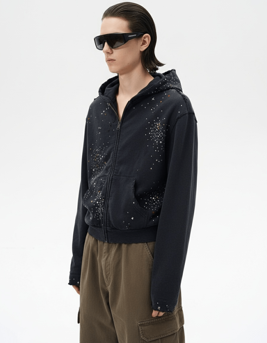 American-style zipper sweatshirt na2167