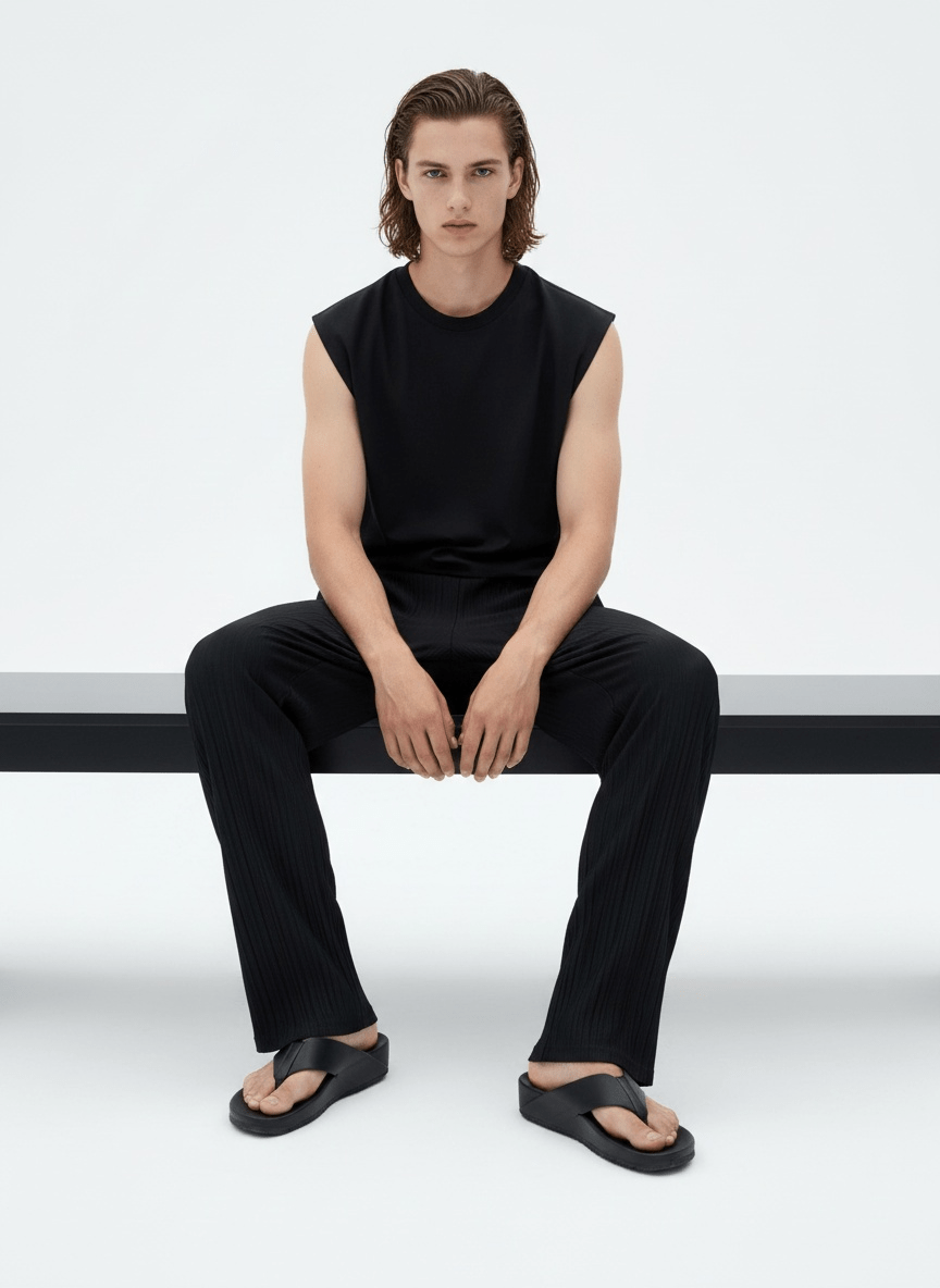 [MRCYC] Straight Pleated Pants NA223