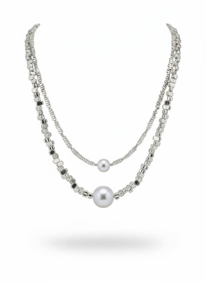 pearl jewelry simple silver necklace na1297