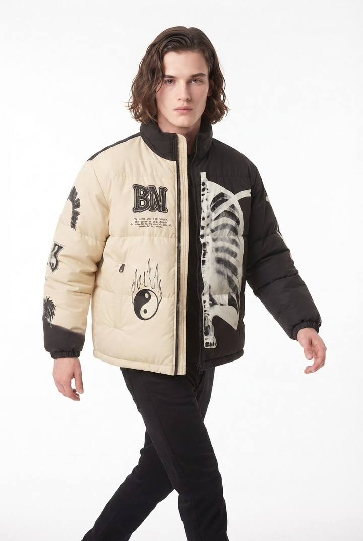 Graphic Puffer Jacket na2828