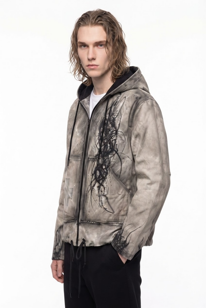 Washed Hooded Jacket na2832