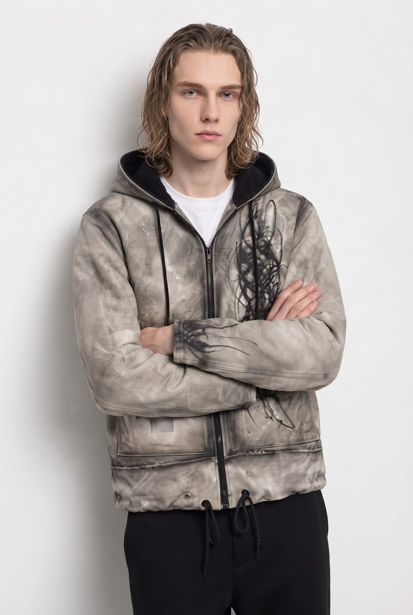 Washed Hooded Jacket na2832