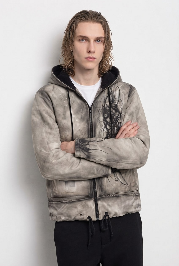 Washed Hooded Jacket na2832
