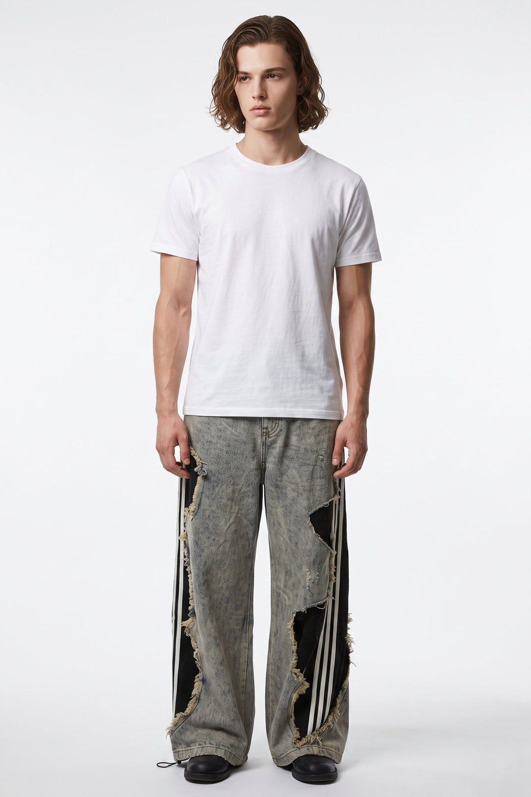 Cutout Denim Pants  na2619