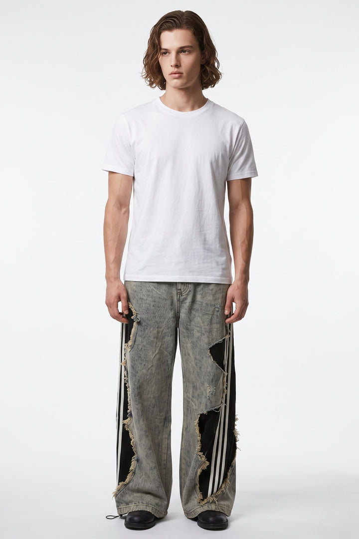 Cutout Denim Pants  na2619