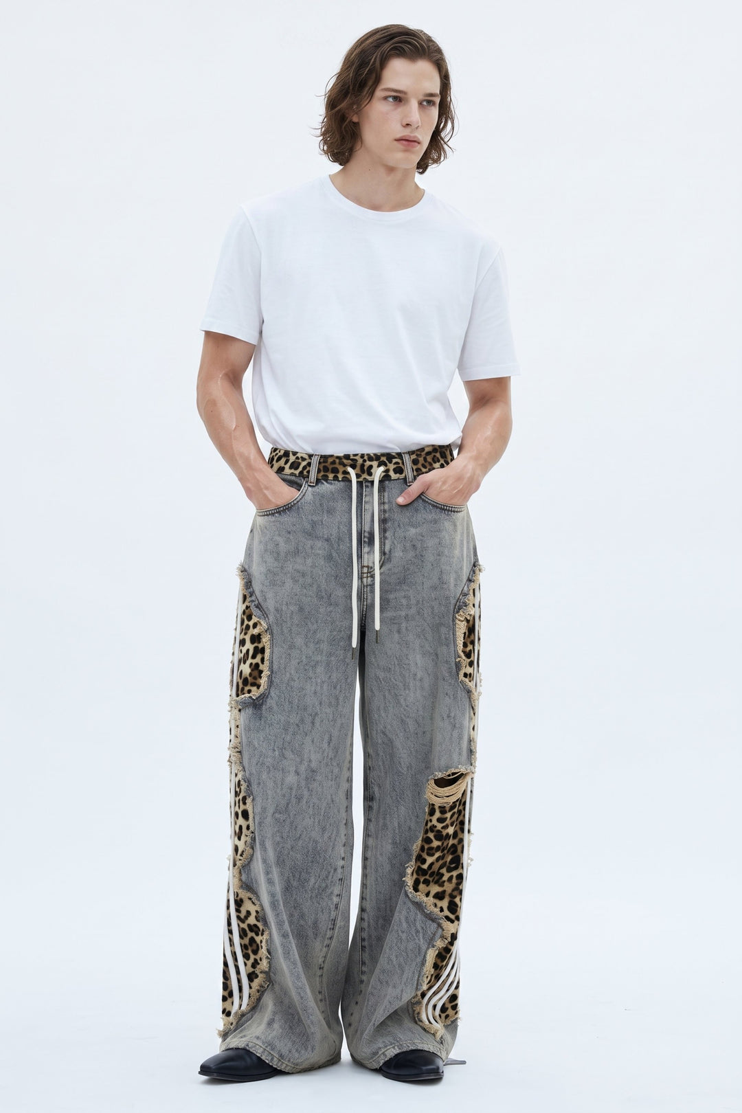 Cutout Denim Pants  na2619