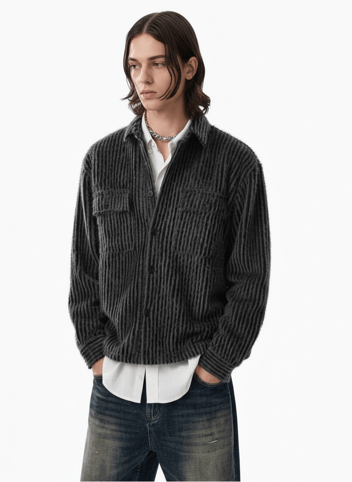 [MRCYC] Mohair-Like Shaggy Shirt Jacket (na2208)