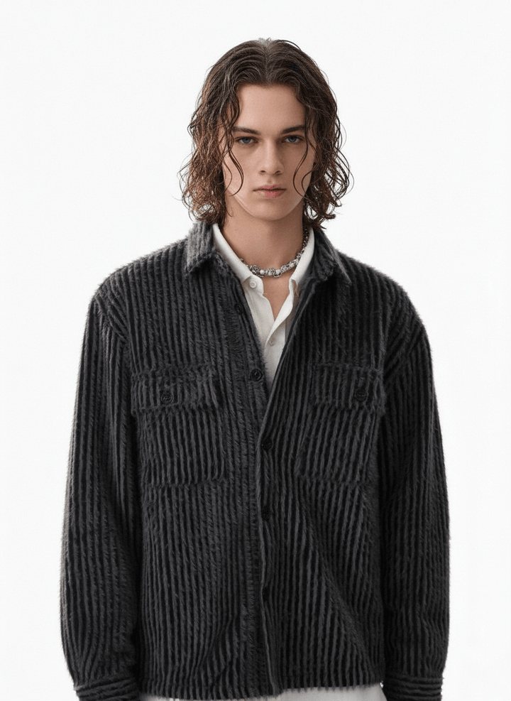 [MRCYC] Mohair-Like Shaggy Shirt Jacket (na2208)