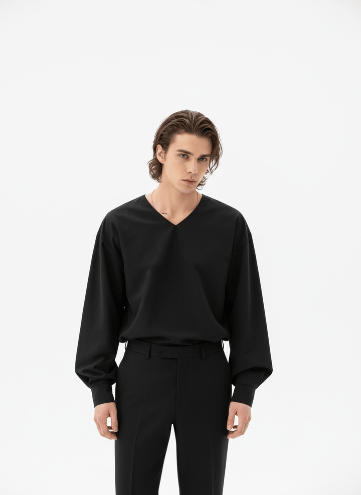 [MRCYC] V Neck Simple Shirt na39