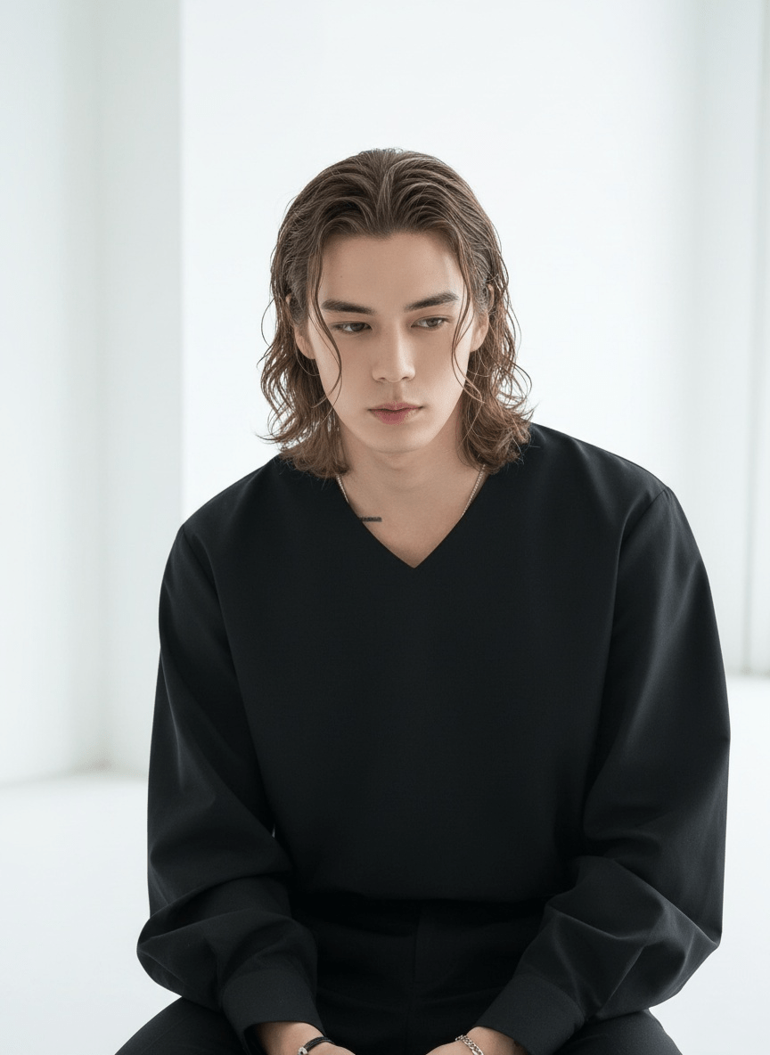 [MRCYC] V Neck Simple Shirt na39