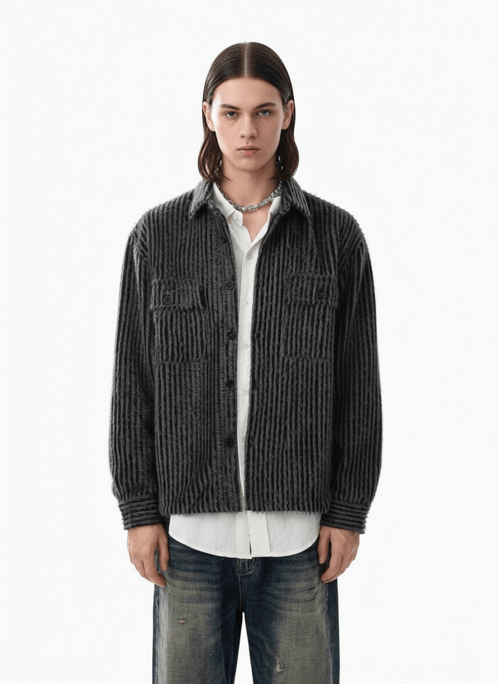 [MRCYC] Mohair-Like Shaggy Shirt Jacket (na2208)