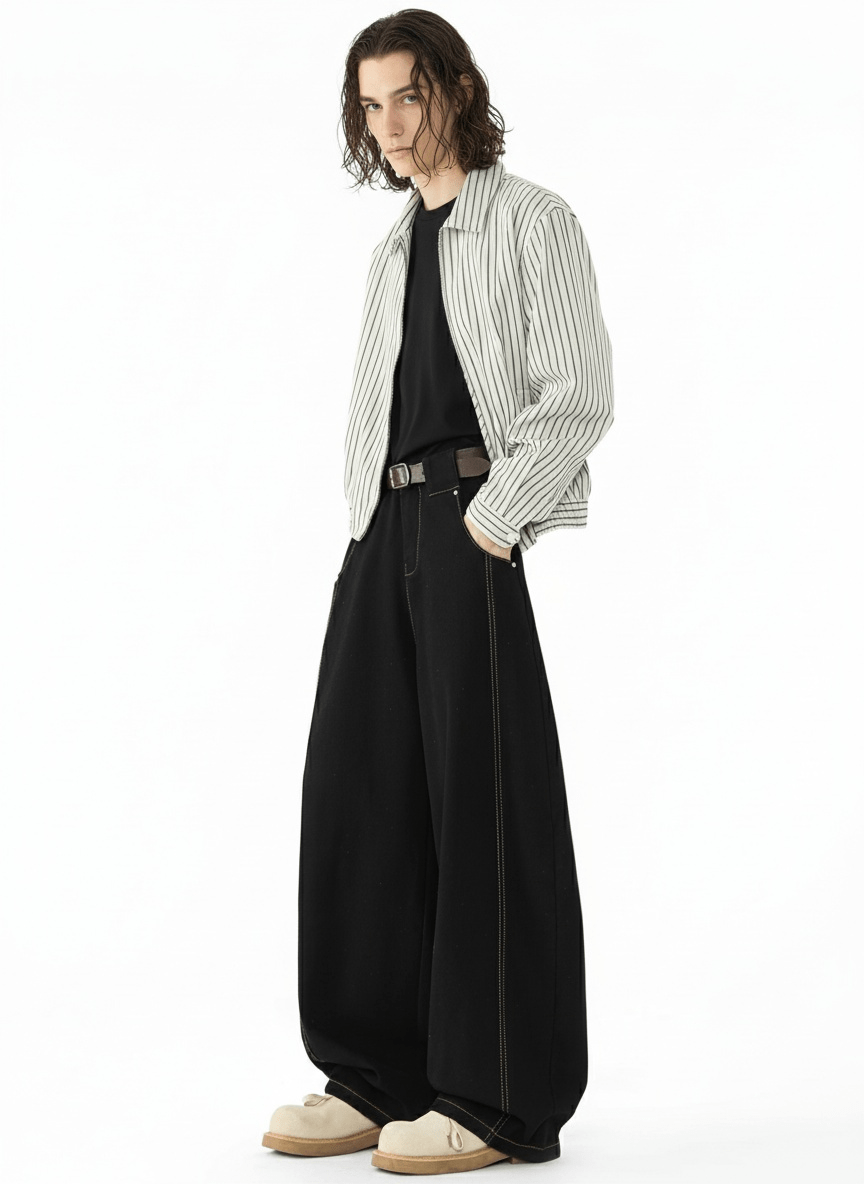 black straight jeans na1945