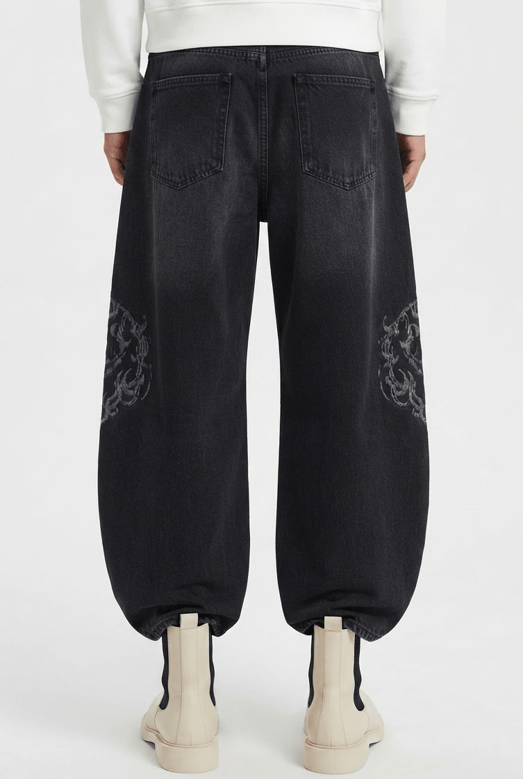 Embroidered Baggy Jeans na2844
