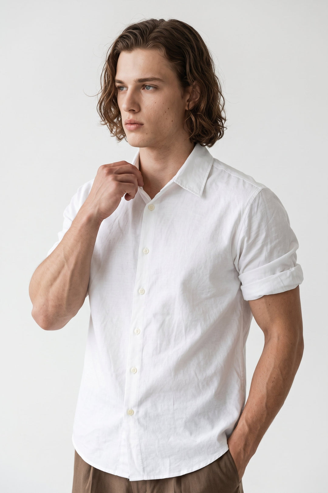 Brown Button Shirt na2699