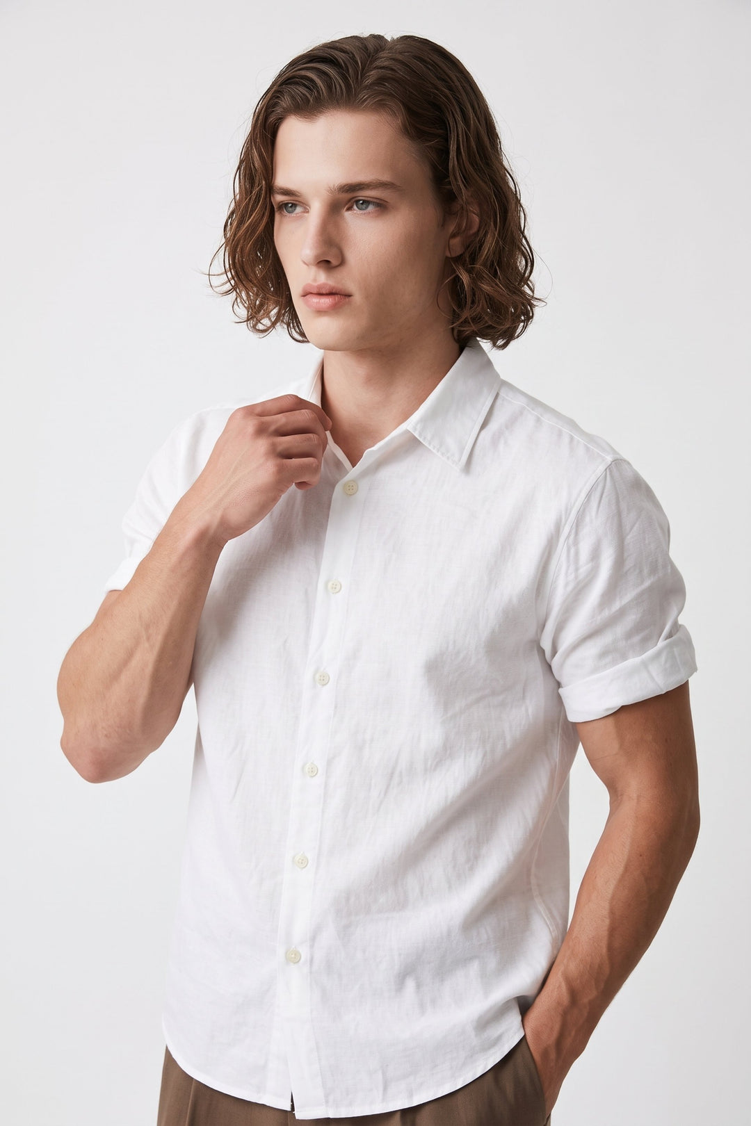 Brown Button Shirt na2699