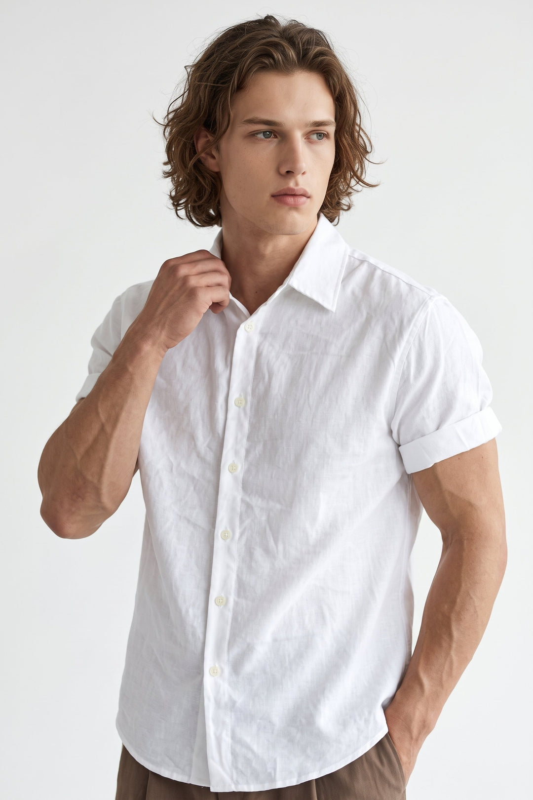 Brown Button Shirt na2699