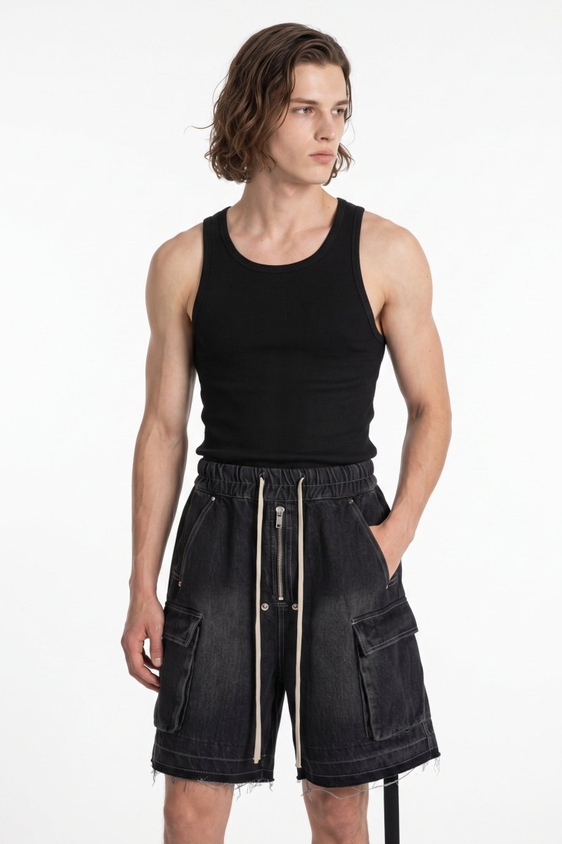 Ripped Denim Shorts na2517