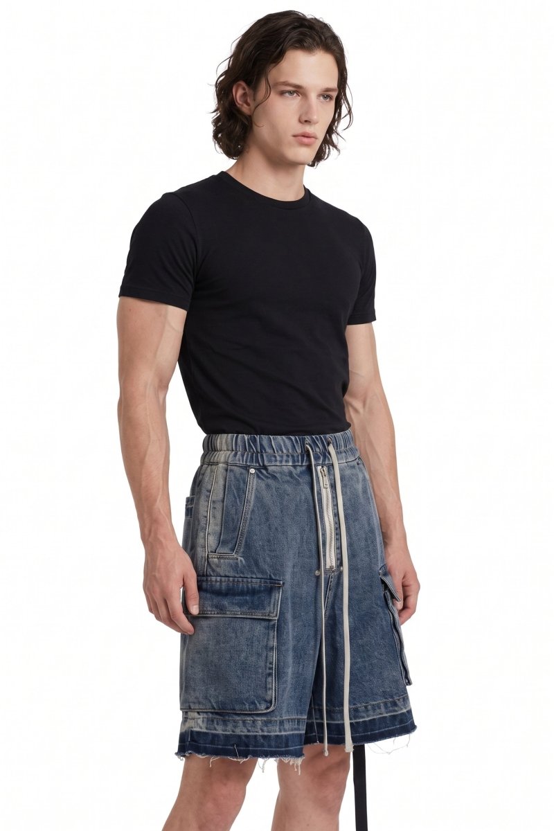 Ripped Denim Shorts na2517