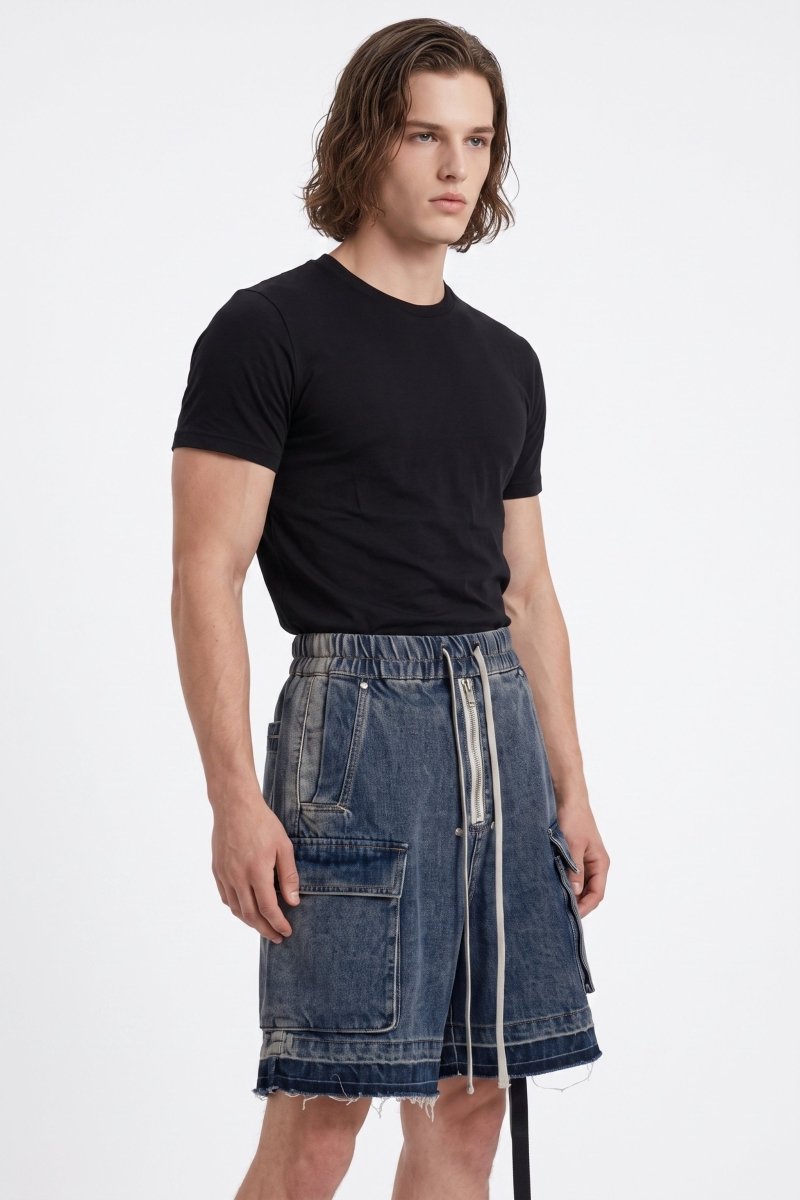 Ripped Denim Shorts na2517