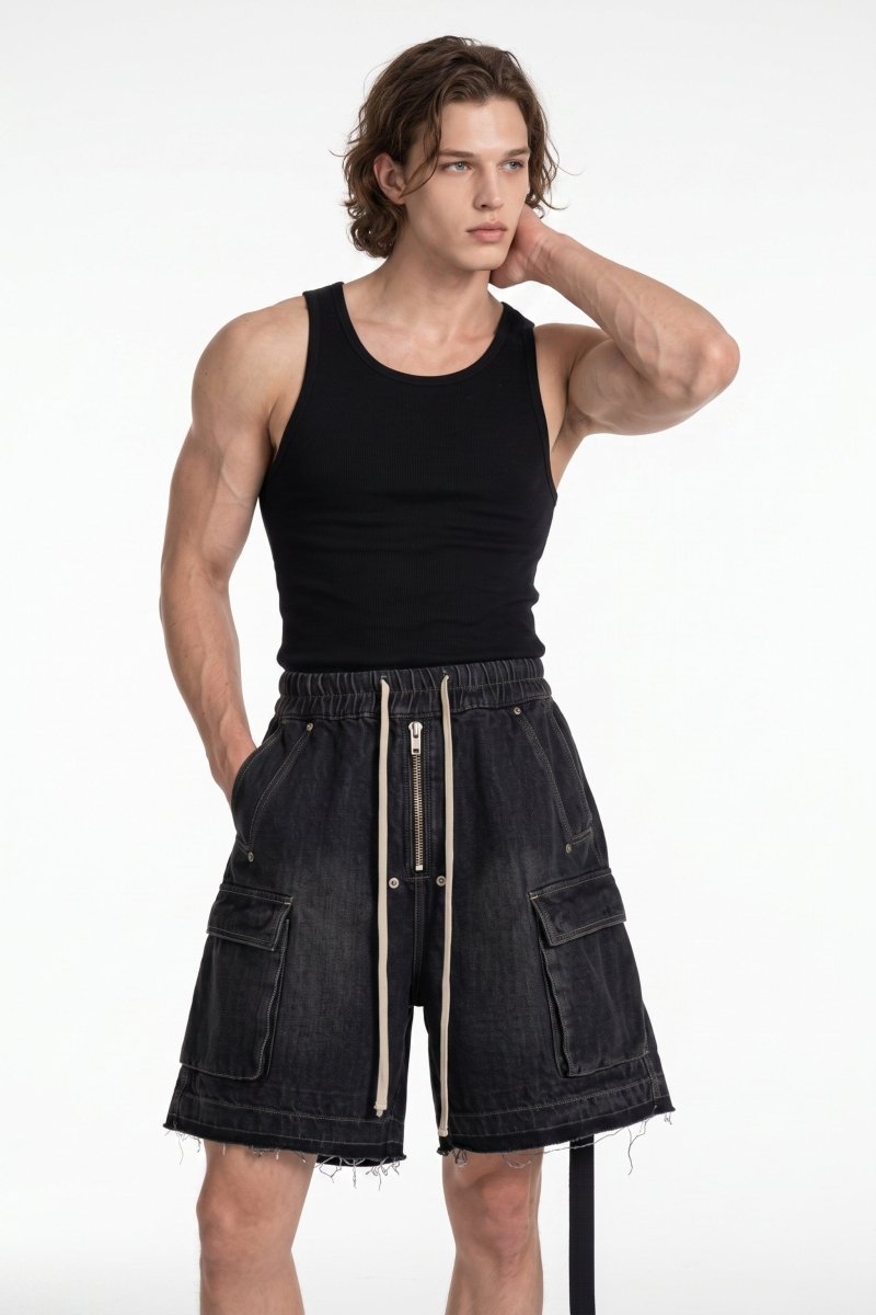 Ripped Denim Shorts na2517