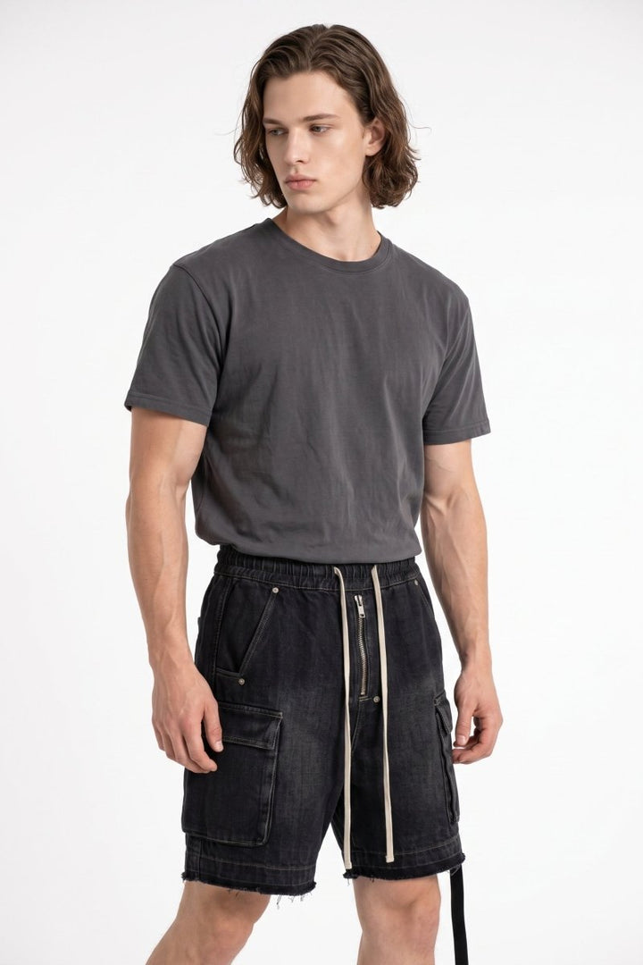 Ripped Denim Shorts na2517
