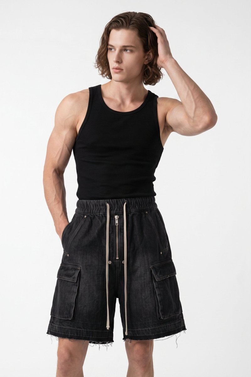 Ripped Denim Shorts na2517