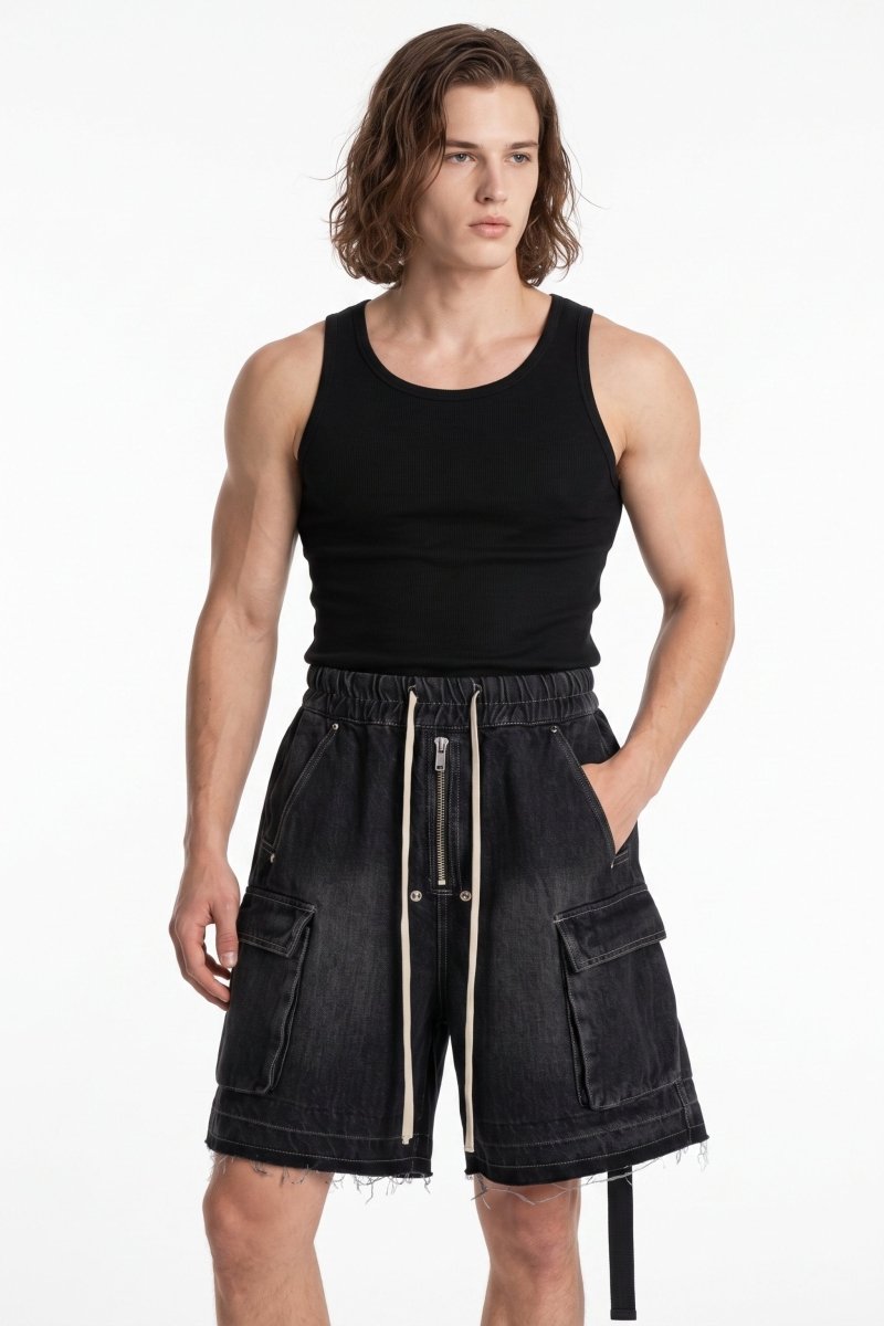 Ripped Denim Shorts na2517