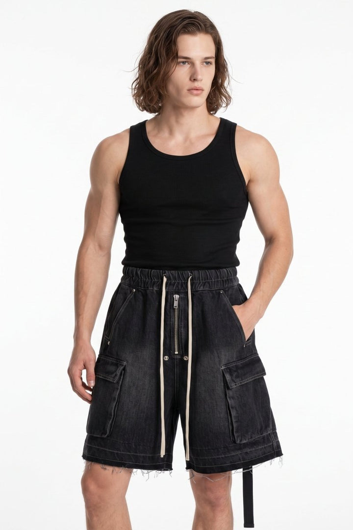 Ripped Denim Shorts na2517