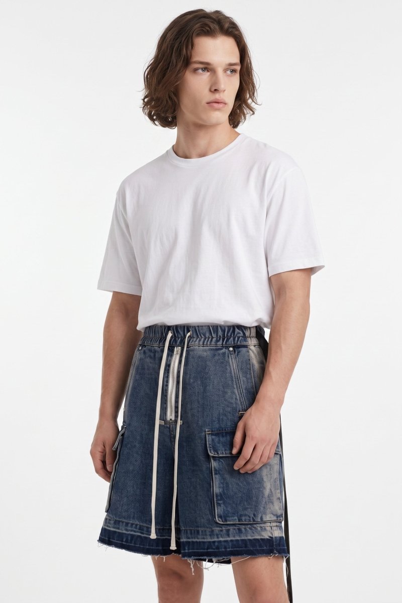 Ripped Denim Shorts na2517