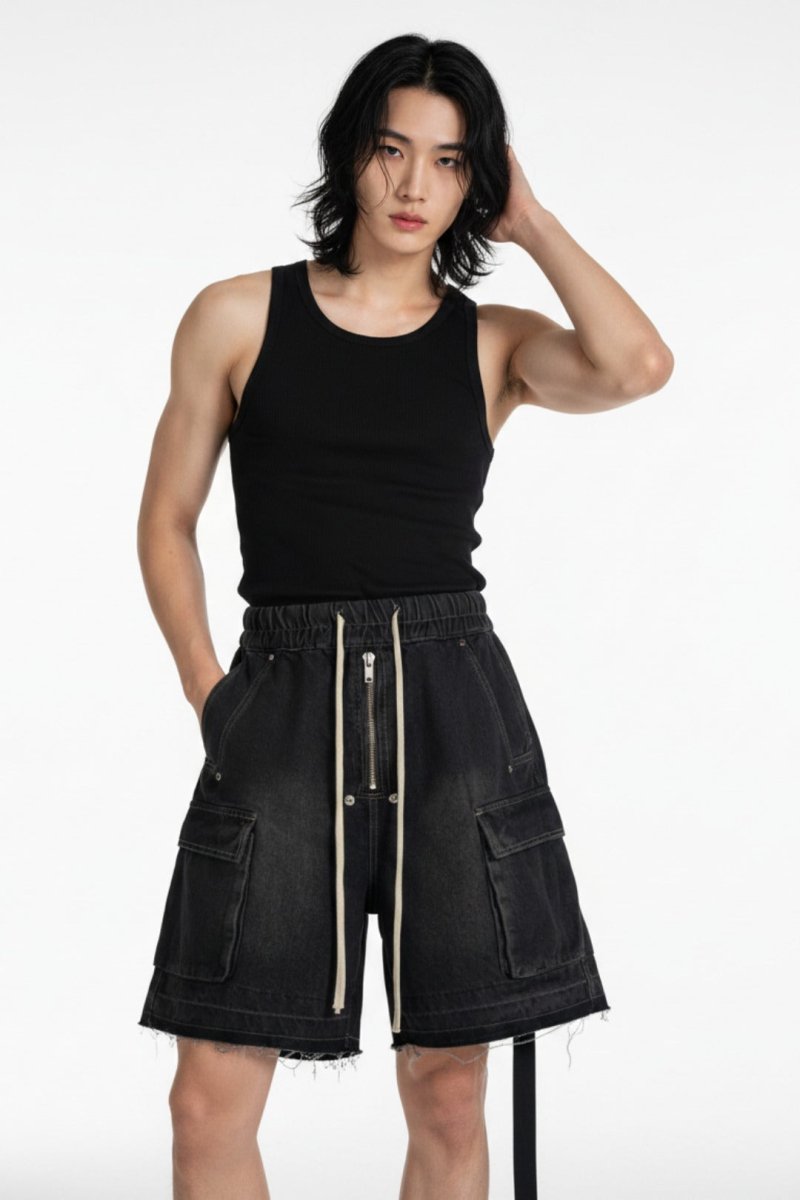 Ripped Denim Shorts  na2517