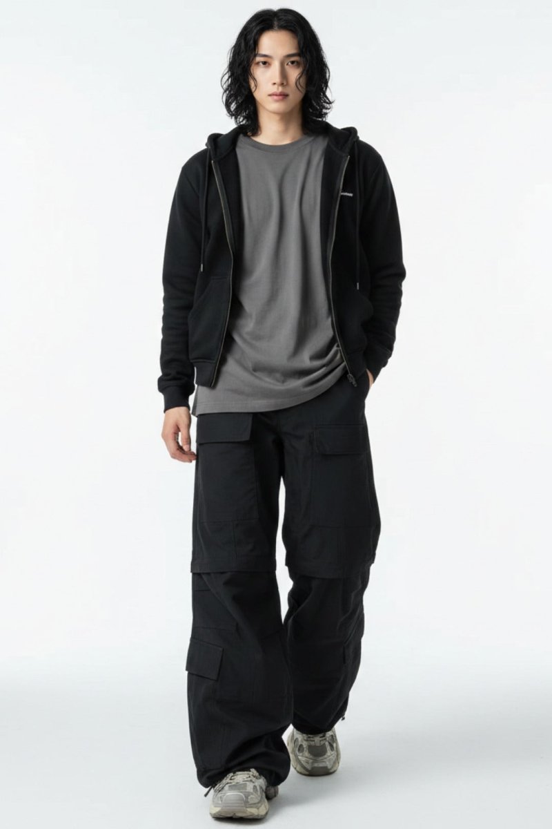 Black Cargo Pants  na2518