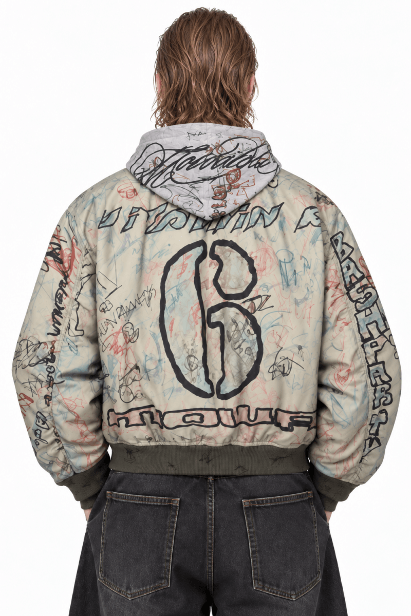 Graphic Bomber Jacket na2808