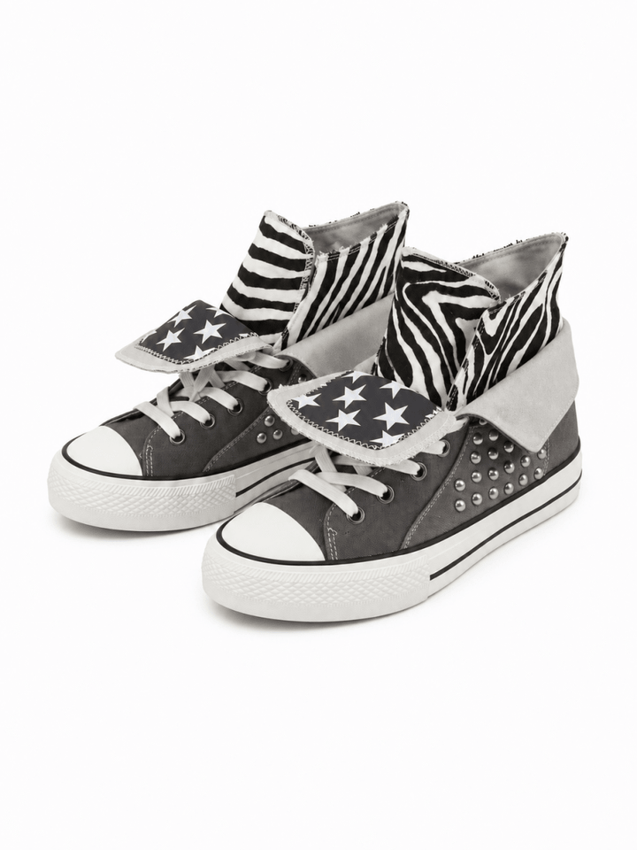Studded Canvas Sneakers na3025