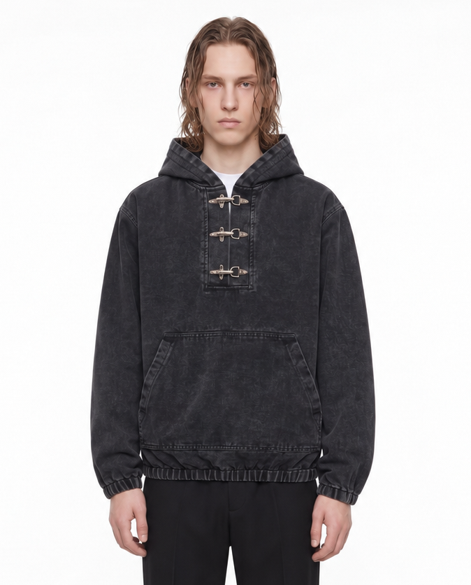 Washed Denim Hoodie na3165