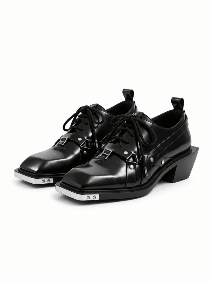 Square Toe Derby Leather Shoes na1046