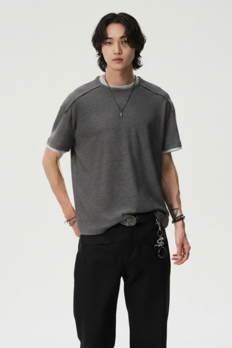 Textured T-shirt  na2533