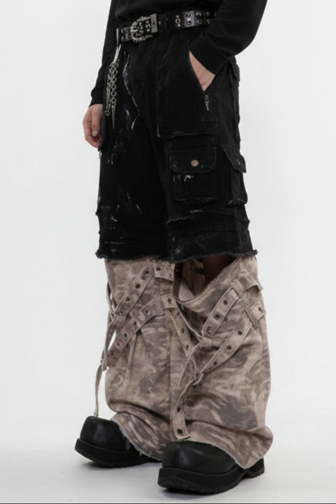 Layered Cargo Pants  na2594