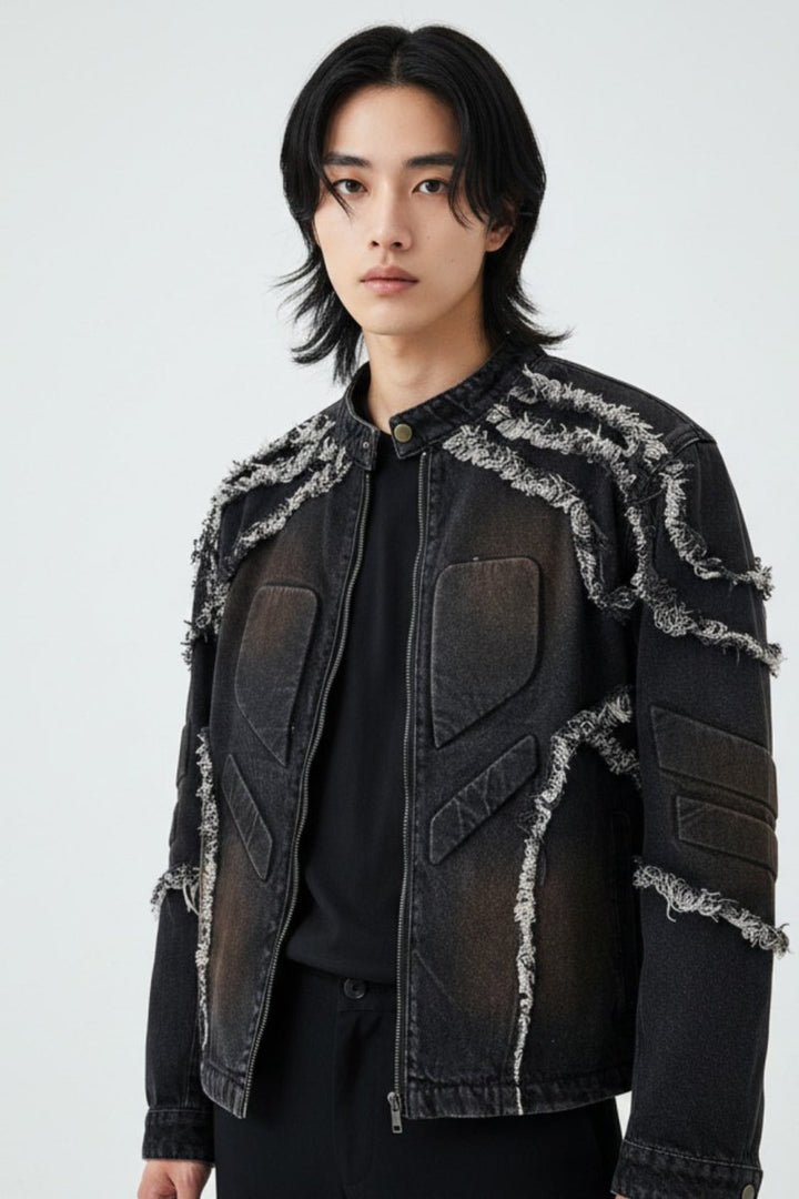 Distressed Denim Jacket na2512