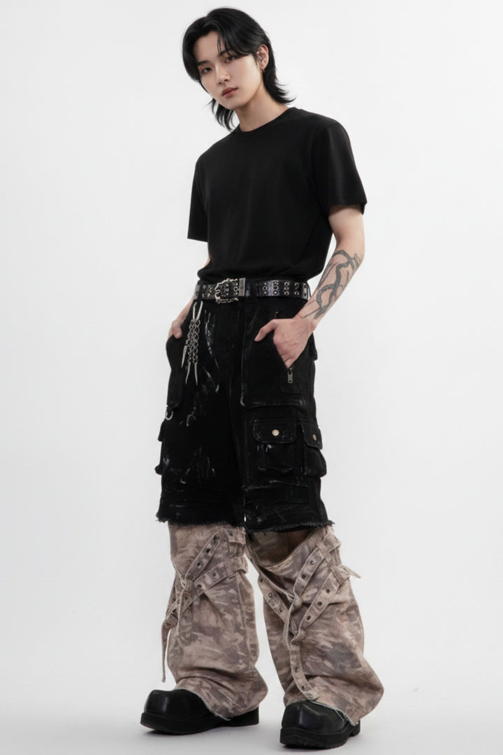 Layered Cargo Pants  na2594