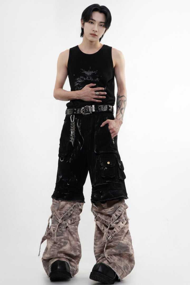 Layered Cargo Pants  na2594