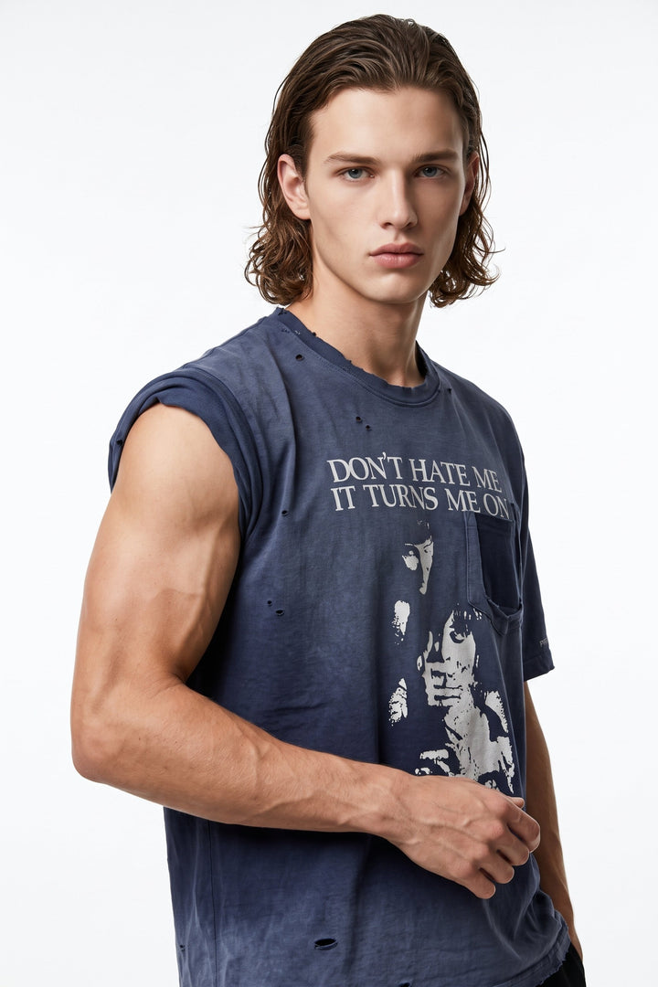 Distressed T-shirt  na2696