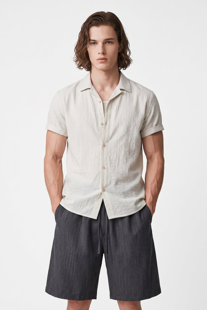 Drawstring Wide Shorts na2707