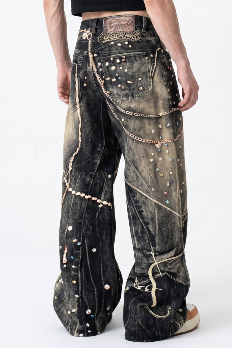 Chain Print Jeans  na2585