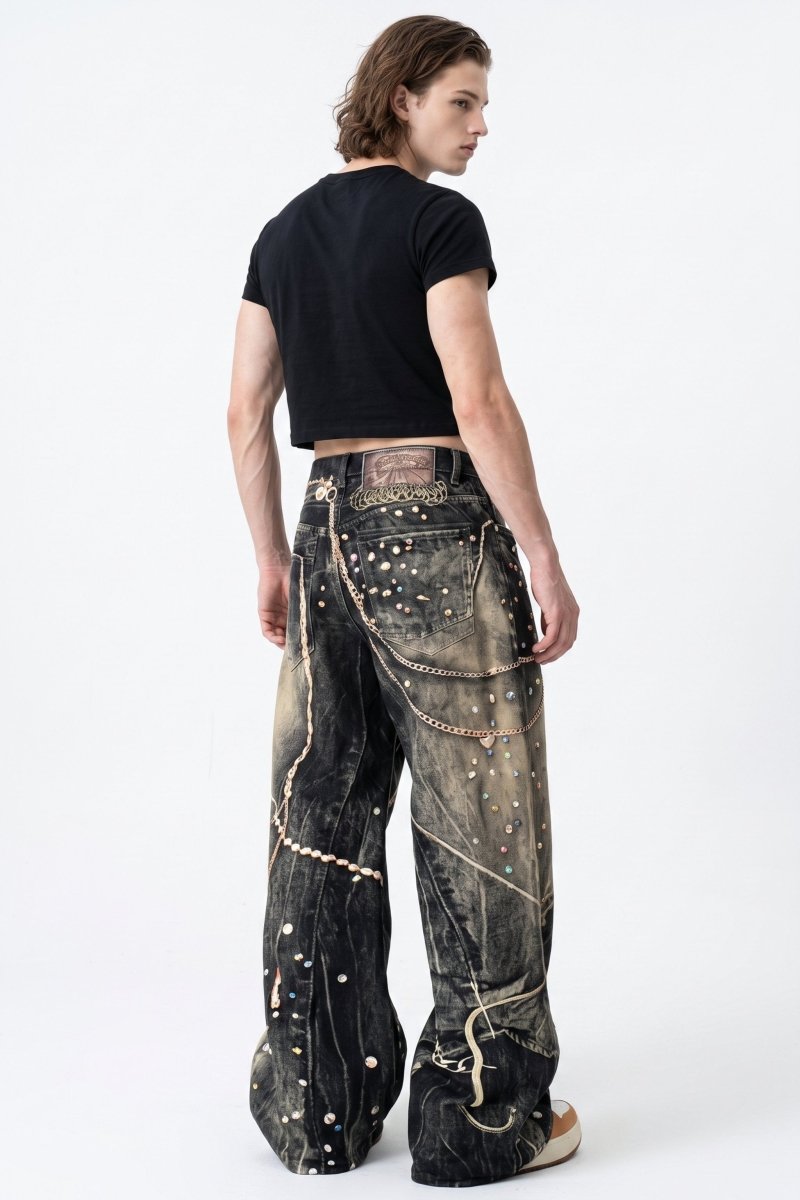 Chain Print Jeans  na2585