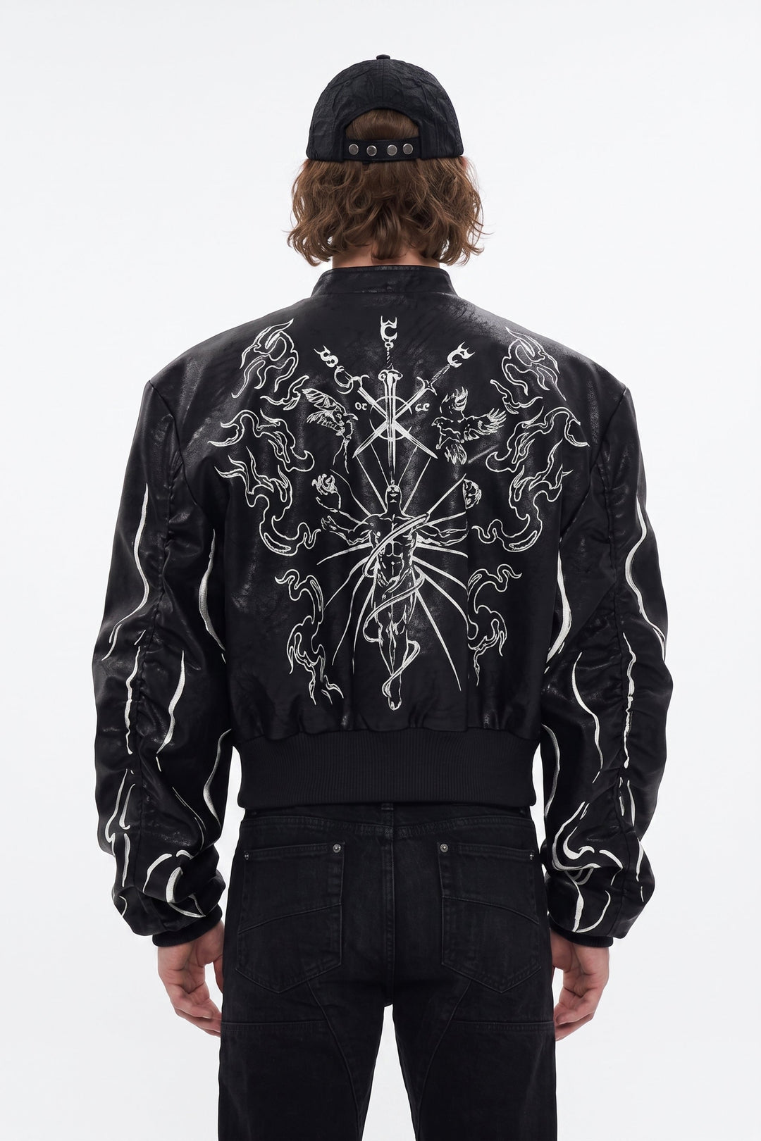 [sale] Embroidered Bomber Jacket