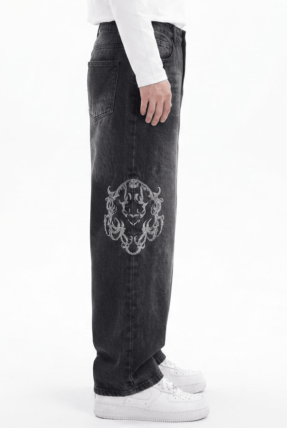 Embroidered Baggy Jeans na2844