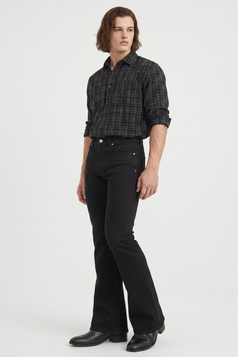 Black Flared Jeans na2516