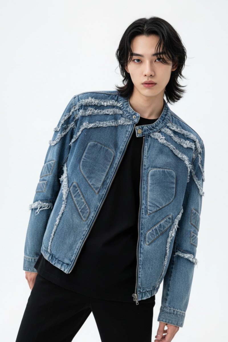 Distressed Denim Jacket na2512