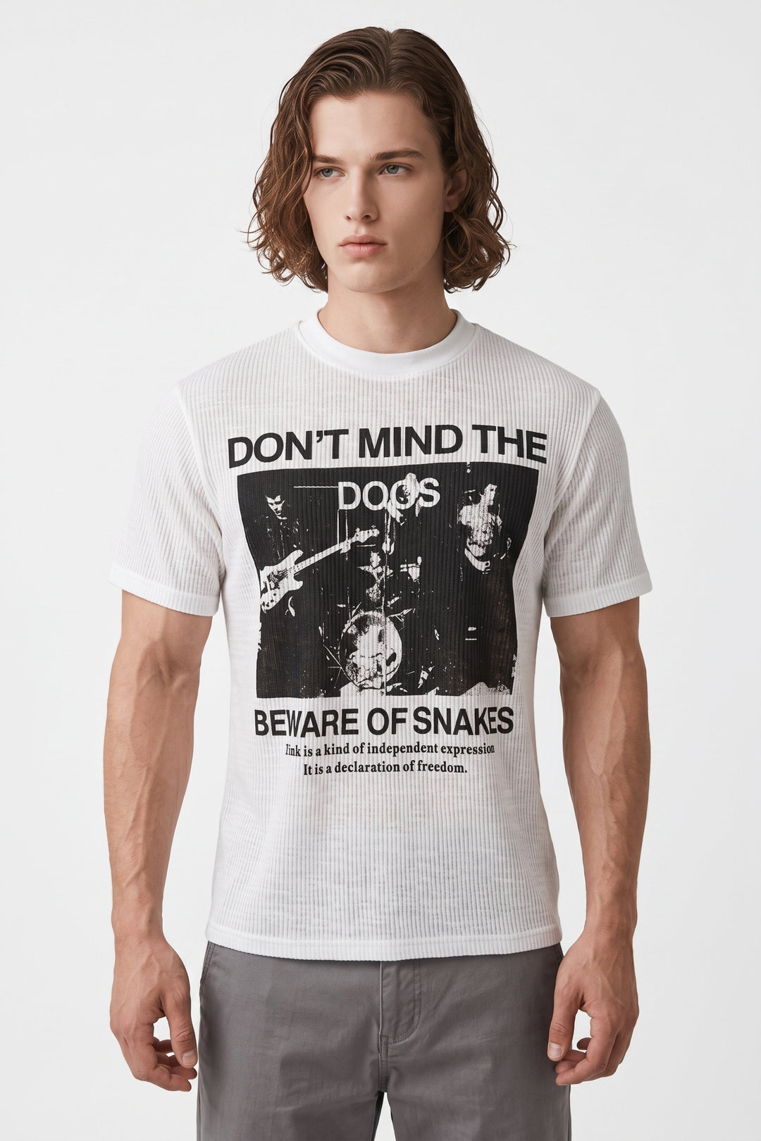 Graphic Ribbed T-Shirt  na2701