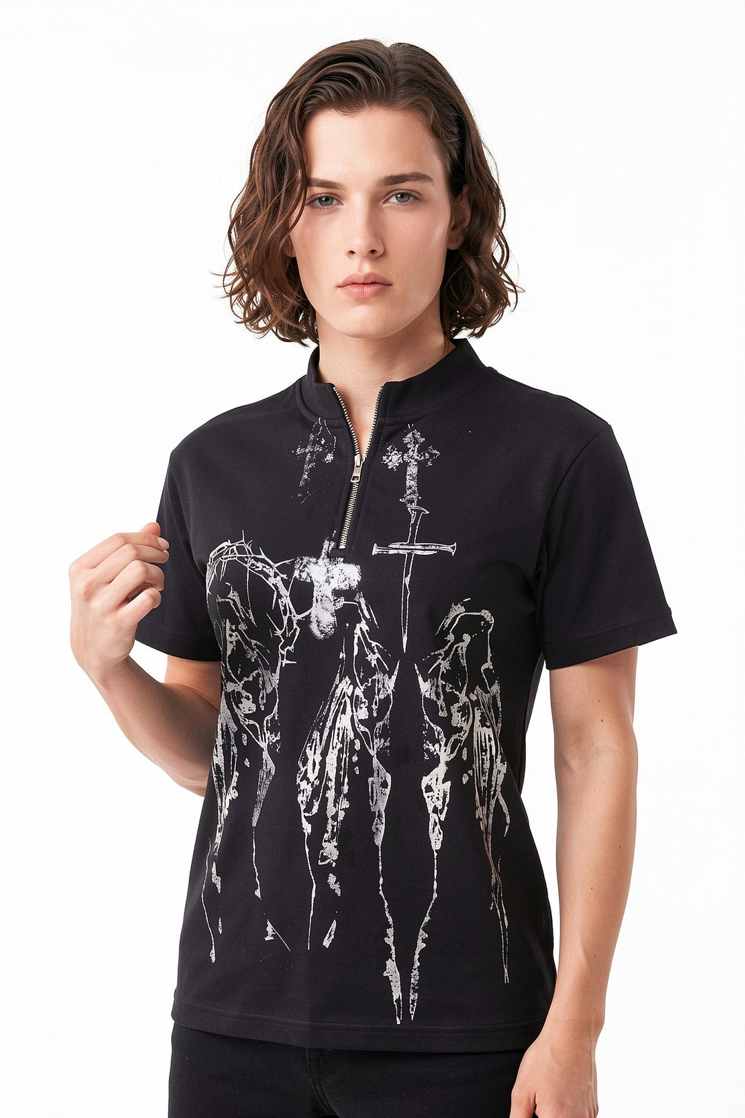 Graphic Zip Tee na2717